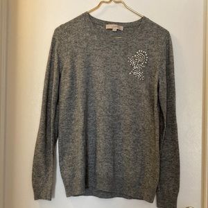 Loft light weight gray sweater.